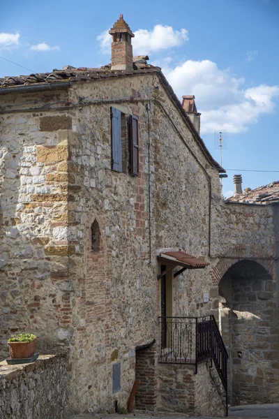 Trequanda, Siena, pueblo antiguo —  Fotos de Stock