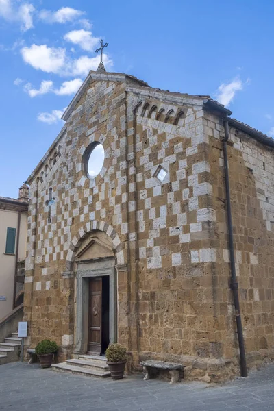 Trequanda, Siena, antico borgo — Foto Stock