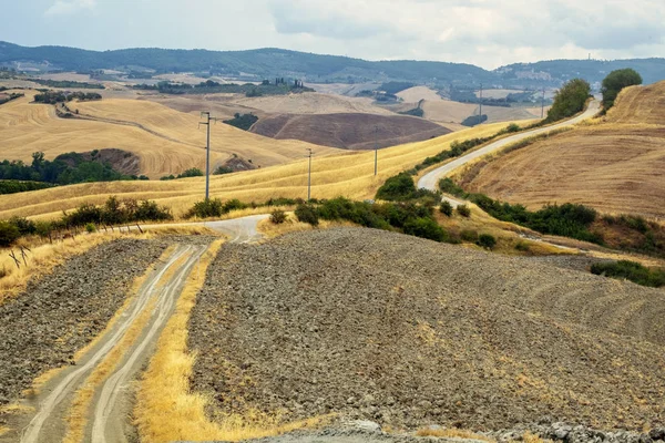 Tuscany: the road to Torre a Castello — Stock Photo, Image