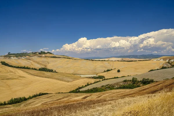 Tuscany: Siena için Asciano yoldan — Stok fotoğraf