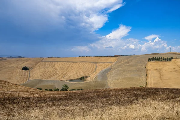 Tuscany: Siena için Asciano yoldan — Stok fotoğraf