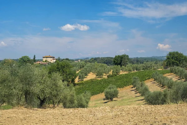 Antigua granja típica de la región del Chianti (Toscana ) — Foto de Stock