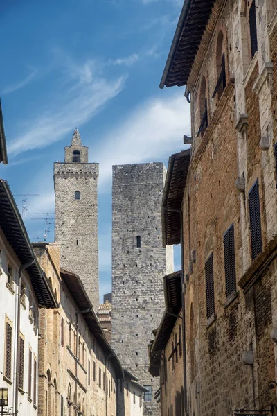 San Gimignano, Sieny, rano — Zdjęcie stockowe