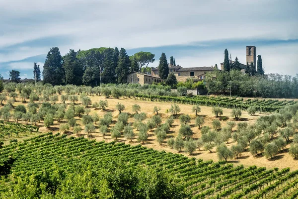 Paysage près de San Gimignano (Toscane ) — Photo