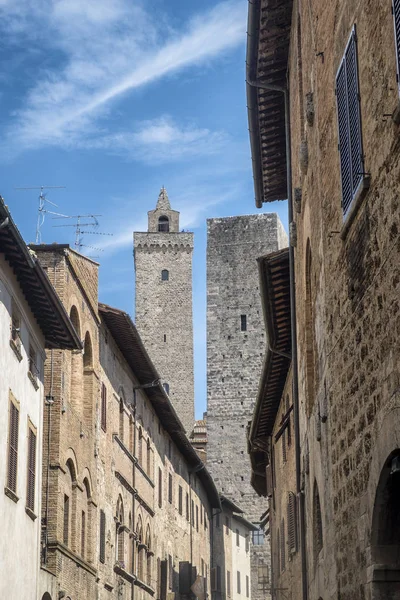 San Gimignano, Siena, på morgonen — Stockfoto