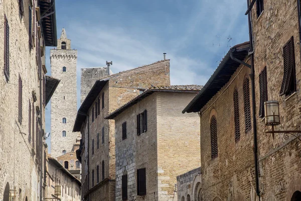 San Gimignano, Siena, por la mañana — Foto de Stock