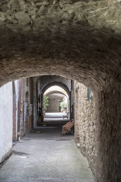Castellina in Chianti, Toskana ortaçağ şehir — Stok fotoğraf