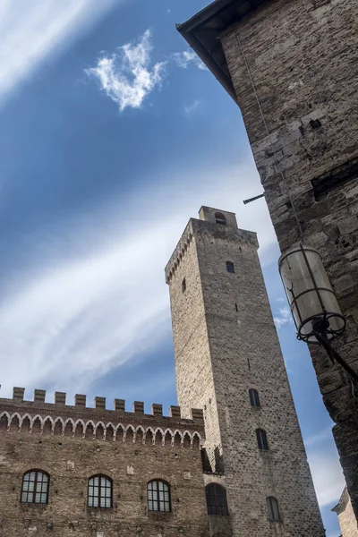 San Gimignano, Sieny, rano — Zdjęcie stockowe