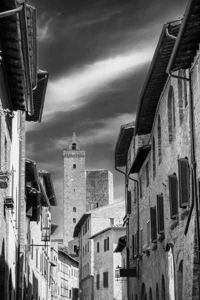 San Gimignano, Siena, al mattino — Foto Stock