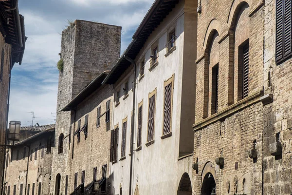 San Gimignano, Siena, na ranní — Stock fotografie