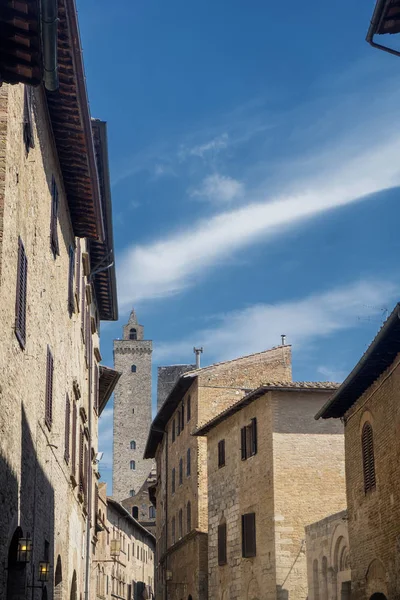 San Gimignano, Siena, na ranní — Stock fotografie