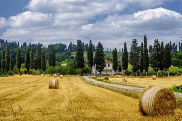 Volterra, Toskana yakınındaki yaz manzara — Stok fotoğraf