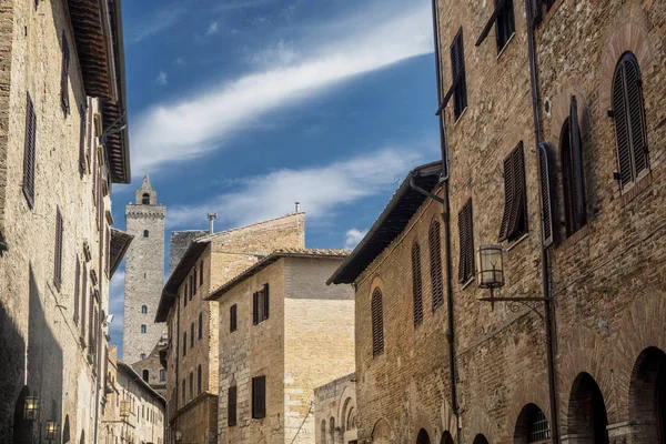 San gimignano, siena, morgens — Stockfoto