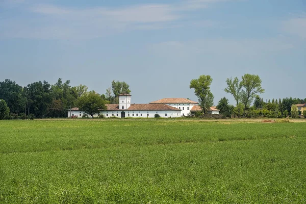 Landsbygdens landskap nära Busseto, Italien — Stockfoto