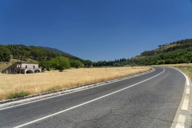 Capua, Campania, İtalya yolu boyunca manzara