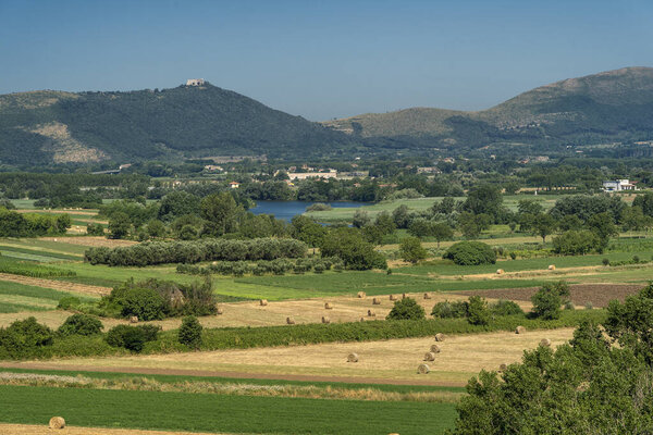 Rural landscape near Castel Morrone, in Caserta province (Campania, Italy) at summer