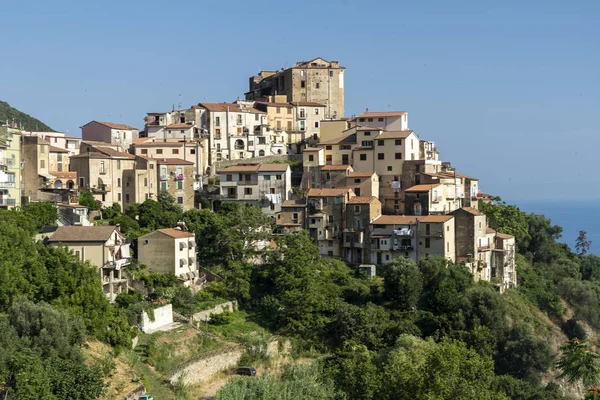 Vue panoramique de Pisciotta, Italie du Sud — Photo