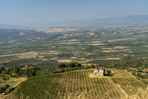 Summer landscape in Calabria, Italy, near Castrovillari — Stock Photo, Image