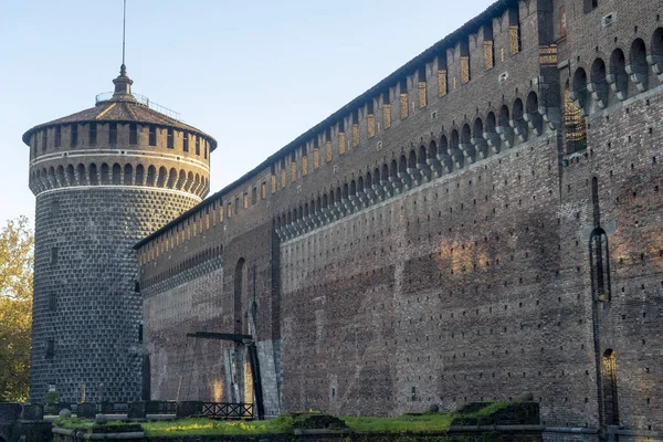 Mailand, die Burg im November — Stockfoto