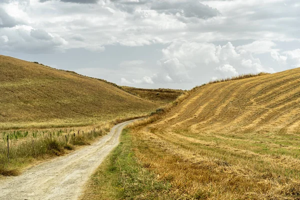 Paisagem rural na província de Matera no verão — Fotografia de Stock