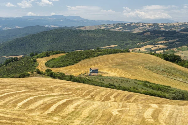 Paisaje rural en Basilicata en verano cerca de Melfi —  Fotos de Stock