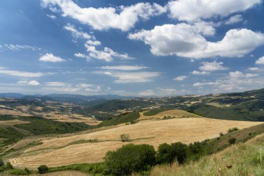 Yazın Melfi yakınlarında Basilicata 'da kırsal alan