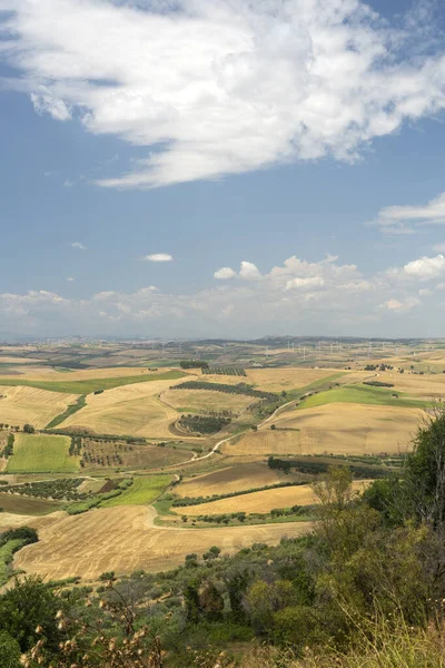 Landsbygdslandskap från Serracapriola, Apulien, Italien — Stockfoto