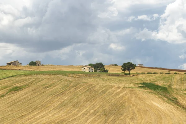 Landelijk Landschap Bij Serracapriola Foggia Apulië Zuid Italië Zomer — Stockfoto