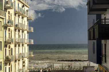 Termoli, Campobasso, Molise, İtalya ve yaz aylarında plajları