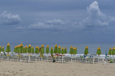 Giulianova, Teramo, Abruzzi, Italy: the beach at summer