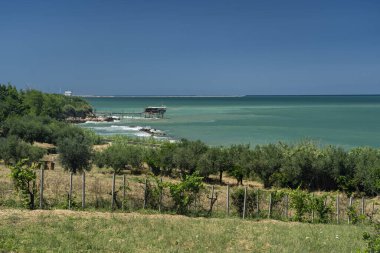 Marina di San Vito, Chieti, Abruzzo, Italy: typical trecuchet along the coast