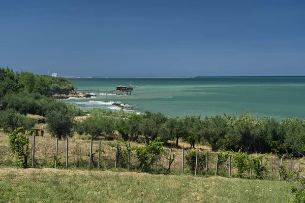 Marina San Vito Chieti Abruzzo Italy Typical Trecuchet Coast — 스톡 사진