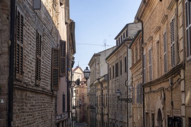 Ripatransone, Ascoli Piceno, Marches, Italy: typical street of the historic town at morning