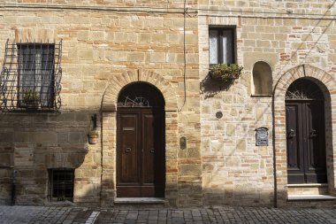 Ripatransone, Ascoli Piceno, Marches, Italy: typical street of the historic town at morning