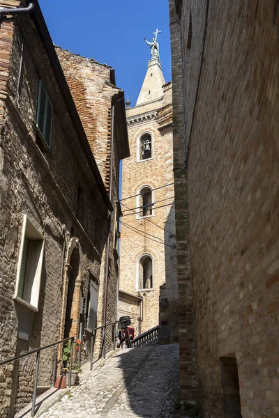 Ripatransone Ascoli Piceno Marches Italy Typical Street Historic Town Morning — ストック写真