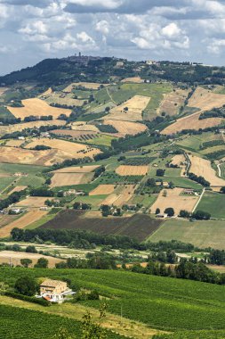 Yazın Montefiore Dell Aso, Ascoli Piceno, Marches, İtalya yakınlarındaki kırsal alan.