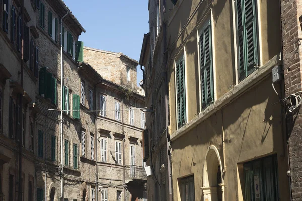 Macerata Marches Italia Una Calle Ciudad Histórica — Foto de Stock