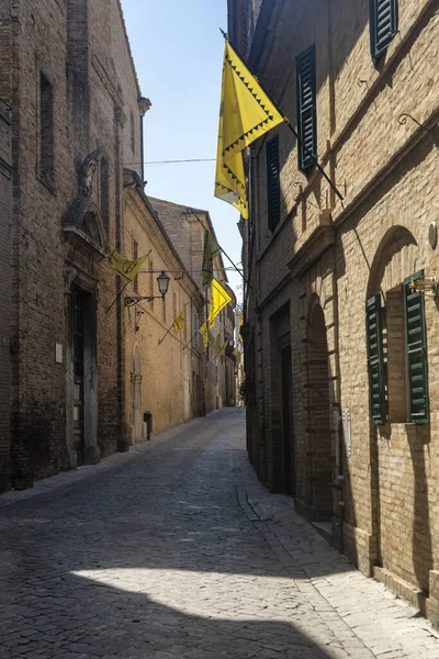 Treia Macerata Marches Italie Une Rue Ville Historique — Photo