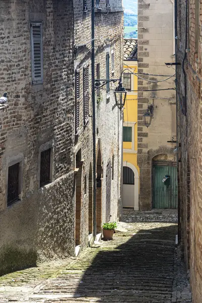 Monte Giberto Fermo Marches Italy Medieval Village Typical Street Old — Stock fotografie