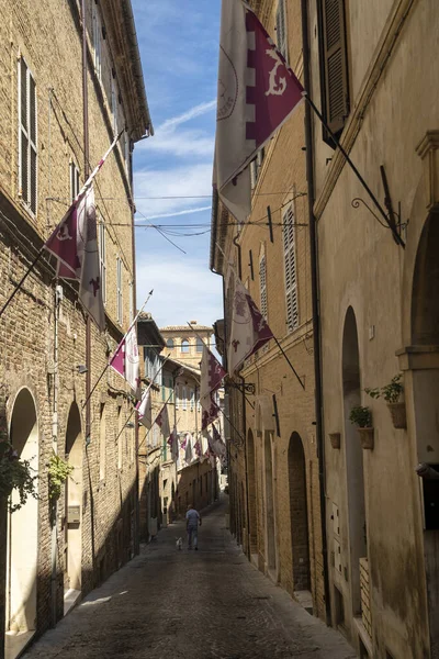 Treia Macerata Marches Italy Street Historic Town — Stockfoto