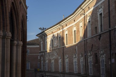 Fabriano, Ancona, Marche, İtalya: tarihi binaların dışı