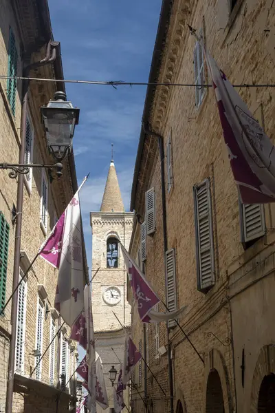 Treia Macerata Marches Italy Street Historic Town — Stock Fotó