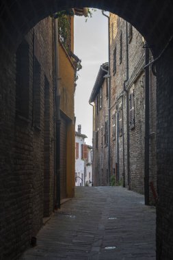 Fabriano, Ancona, Marche, İtalya: Eski tipik sokak