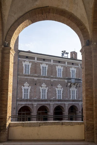 Fabriano Ancona Marche Italy Зовнішня Частина Історичних Будівель — стокове фото