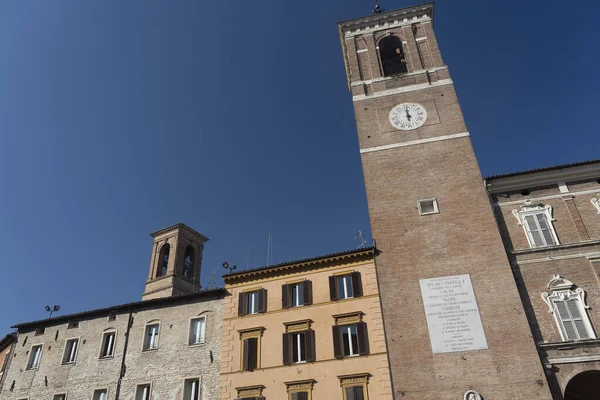 Fabriano Ancona Marche Italia Exterior Edificios Históricos Plaza Principal Ciudad —  Fotos de Stock