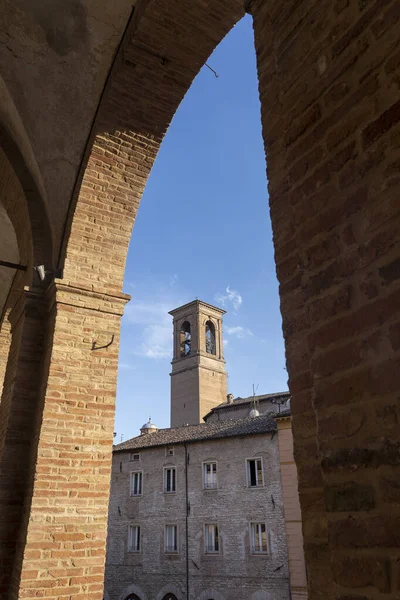 Fabriano Ancona Marche Italië Buitenkant Van Historische Gebouwen — Stockfoto