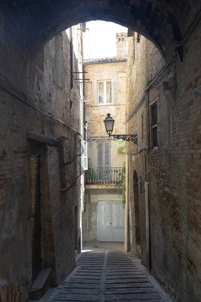 Treia Macerata Marches Italy Street Historic Town — Zdjęcie stockowe