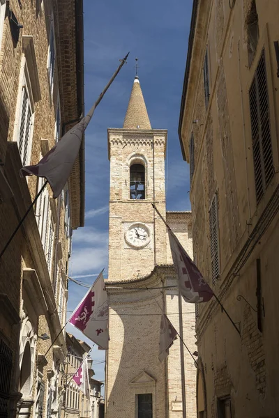 Treia Macerata Marches Italy Street Historic Town — Stockfoto