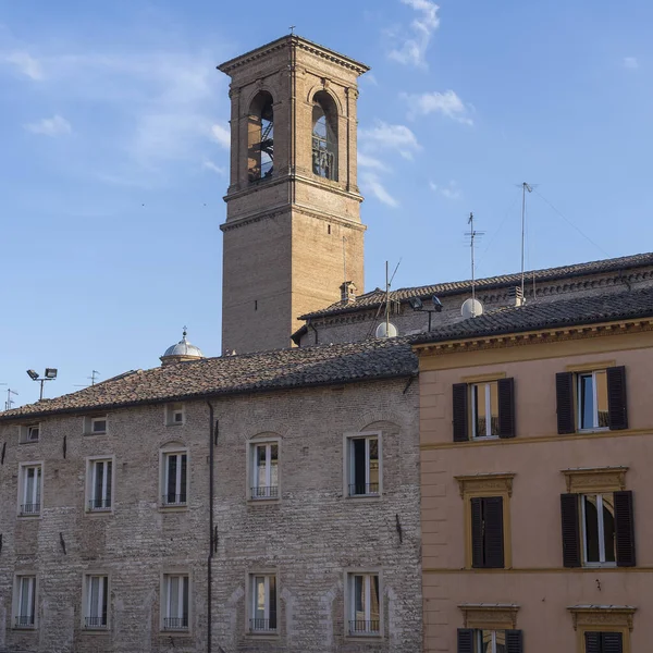 Fabriano Ancona Marche イタリア 歴史的建造物の外観 市内のメイン広場 コミューン広場 — ストック写真