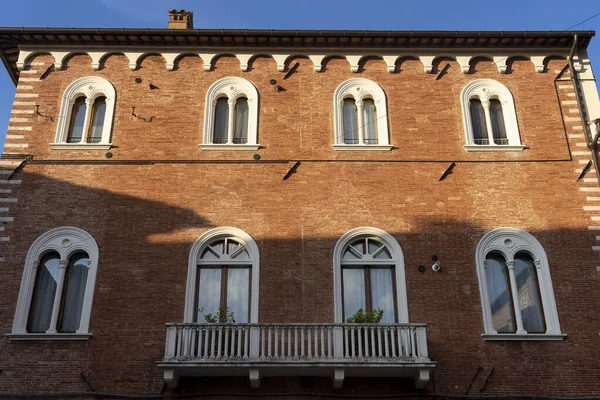 Fabriano Ancona Marche Italien Fasad Det Historiska Palatset — Stockfoto
